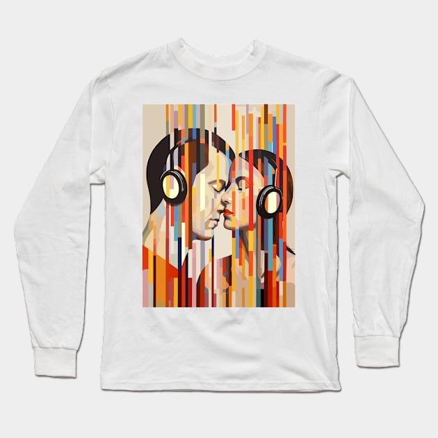 Lost In Music - Music Is Life - Music Lovers Long Sleeve T-Shirt by Dazed Pig